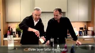 aerolatte  milk frother makes three layer caffè latte macchiato [upl. by Vadim]