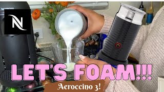 How To Foam Milk With Aeroccino 3 Make Coffee With Foam Tips amp Tricks  Easy Foamed Latte Recipe [upl. by Kilam]