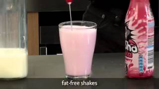 How to make a fat free milkshake using an aerolatte milk frother [upl. by Eneja240]