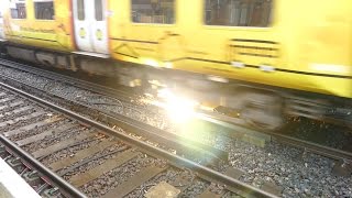 Merseyrail 507 009 making arcs at Birkdale station [upl. by Ylreveb]